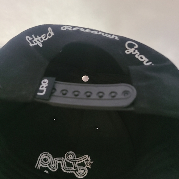 LRG Black Cap with White Logo One Size Snapback - Picture 5 of 5